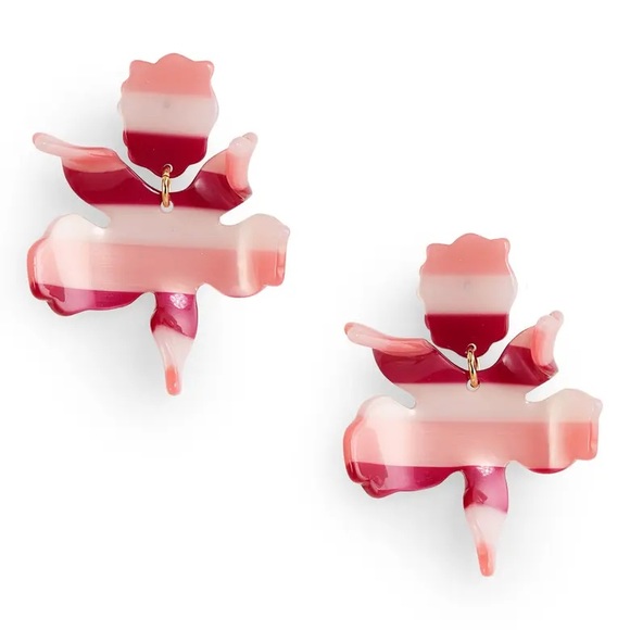 Beautiful pink Lily Drop Earrings LELE SADOUGHI - Picture 5 of 8